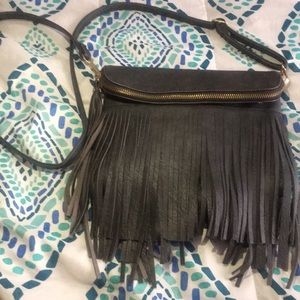 Fringe cross body purse